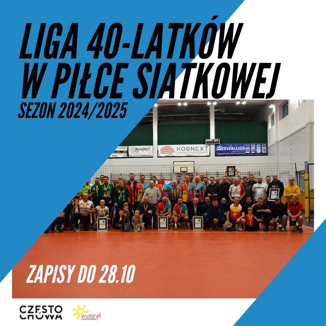 Liga 40-latków w Piłce Siatkowej – zgłoszenia do sezonu 2024/2025