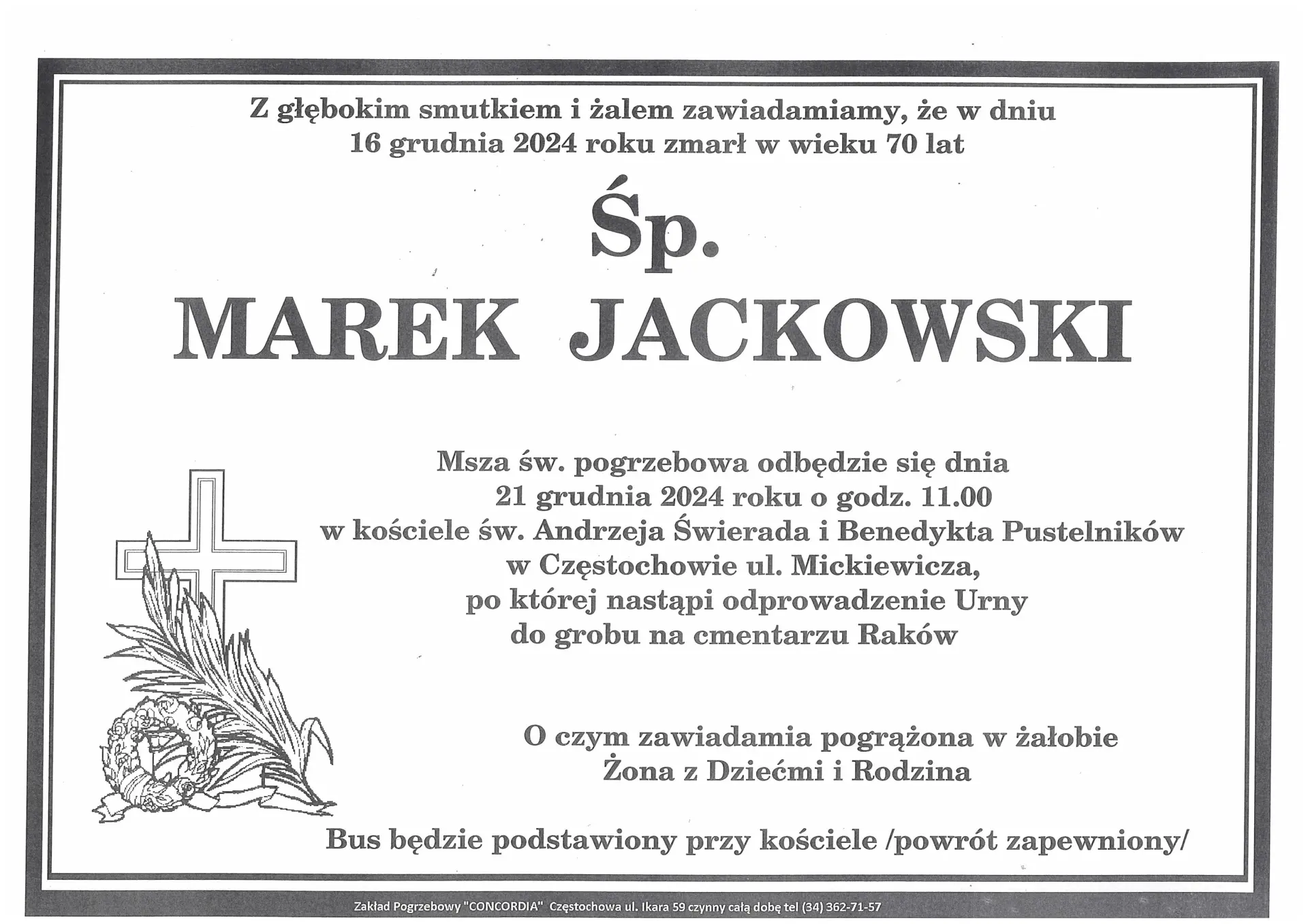 Śp. Marek Jackowski