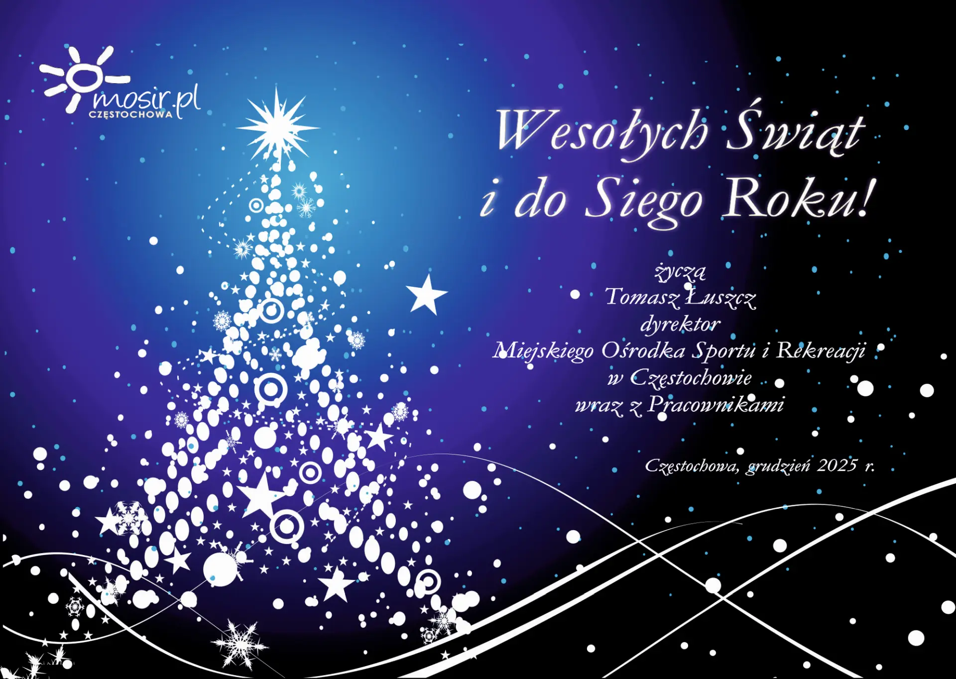 Funkcjonowanie obiektów MOSiR w okresie świąteczno-noworocznym